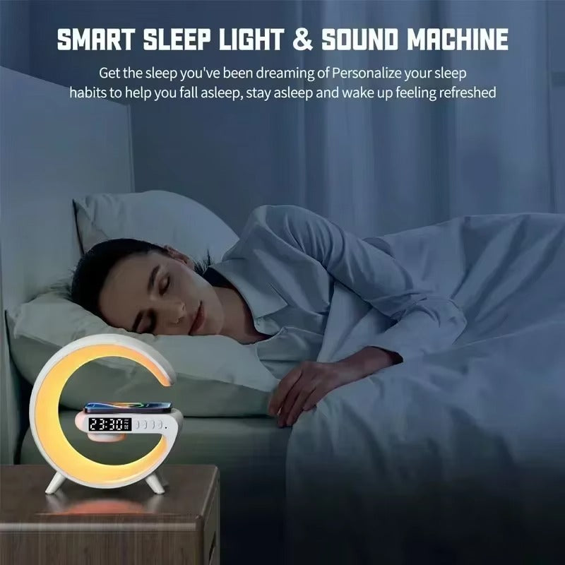 Google G shaped Lamp - Bluetooth Speaker- Wireless Charger & Digital Clock