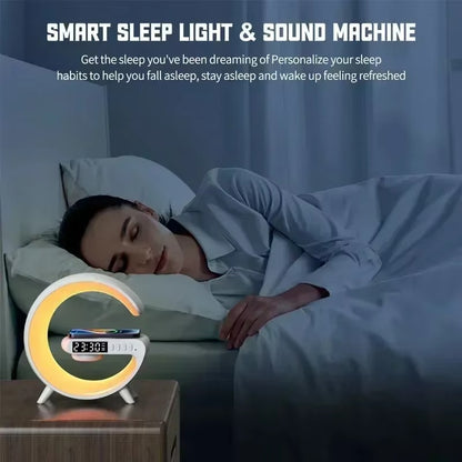 Google G shaped Lamp - Bluetooth Speaker- Wireless Charger & Digital Clock