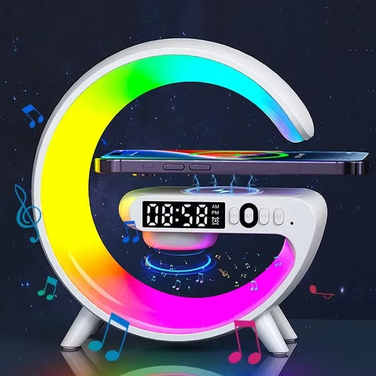Google G shaped Lamp - Bluetooth Speaker- Wireless Charger & Digital Clock